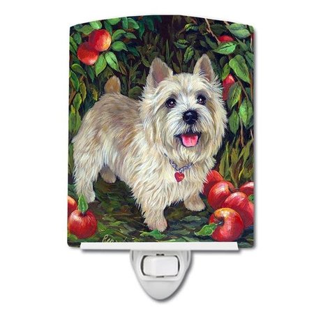 CAROLINES TREASURES Carolines Treasures PPP3042CNL 6 x 4 in. Cairn Terrier Apples Ceramic Night Light PPP3042CNL